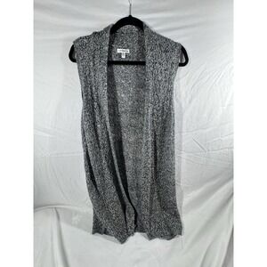 Croft & Barrow  gray open-front cardigan sweater vest Size X-Large